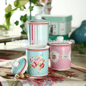 180CC Elegant Fine New Bone China Small Pink Canister of Mary Garden